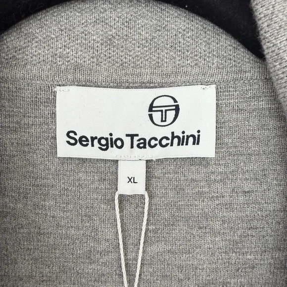 Sergio Tacchini  Mens Nostra Jacket. Two-Tone Gray Zip-Up Sweater Xl - Picture 4 of 7